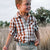 Love Henry Boy's Dress Shirt Large Bronze Check