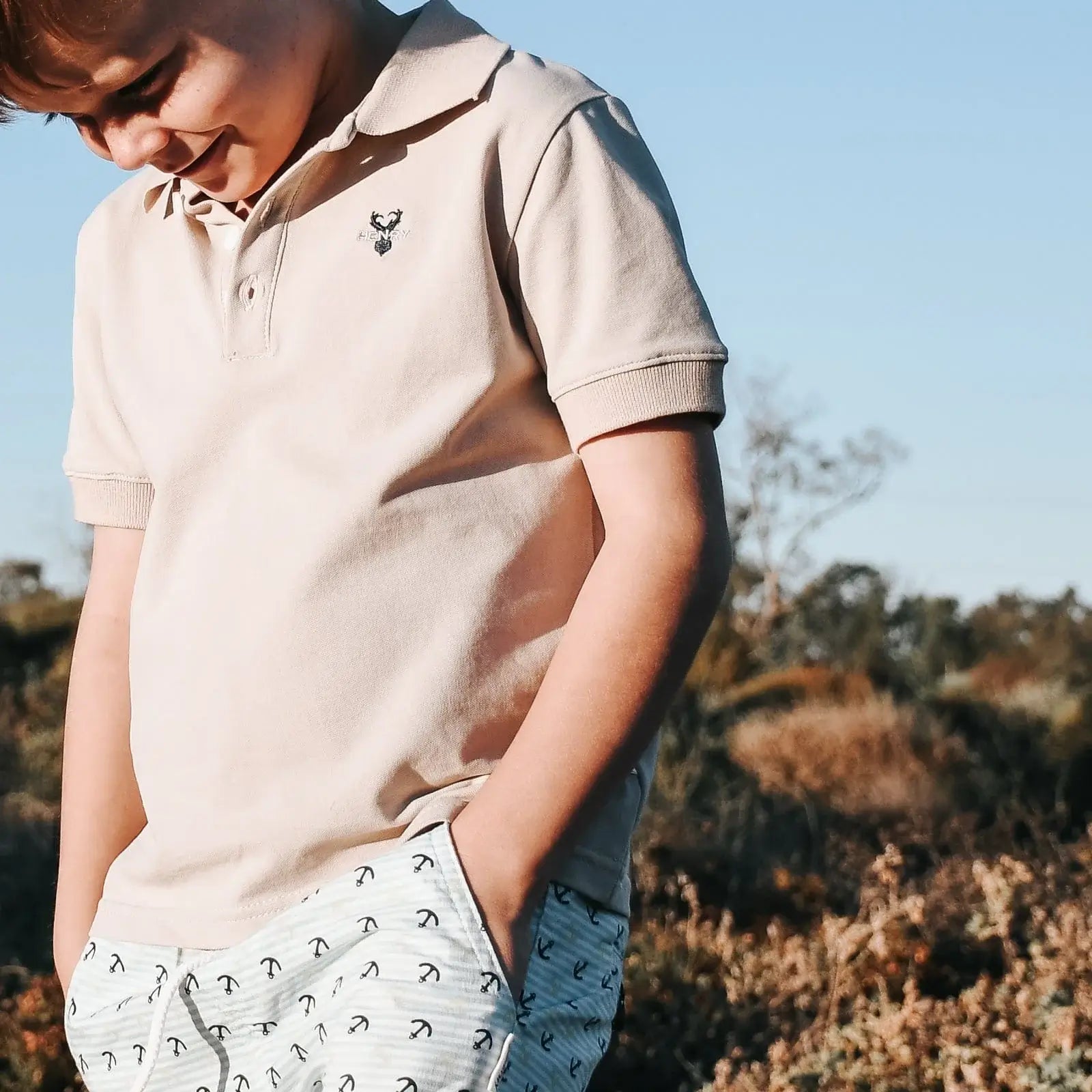 Love Henry Boy's Polo Shirt Dusty Beige