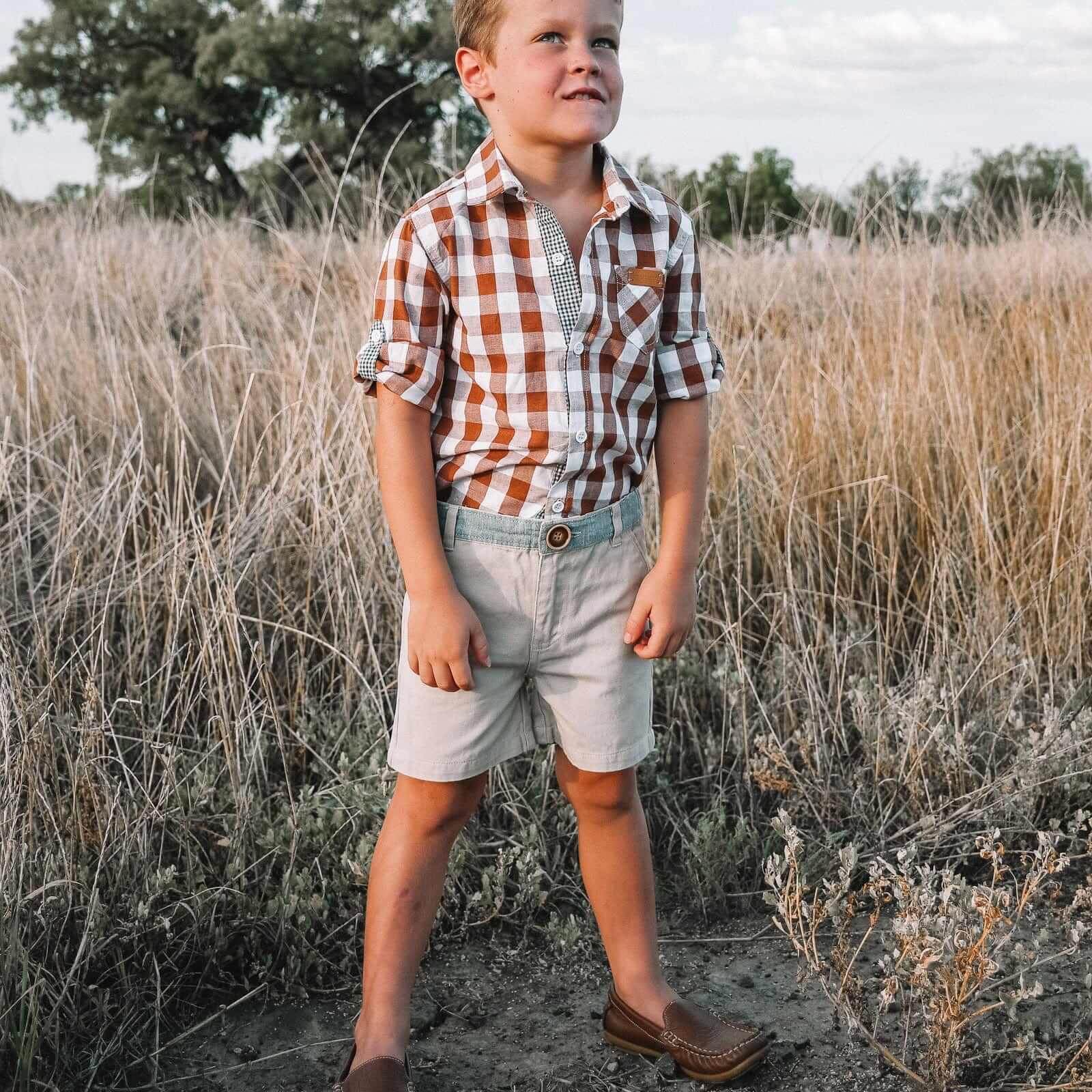 Love Henry Boy's Oscar Shorts Beige