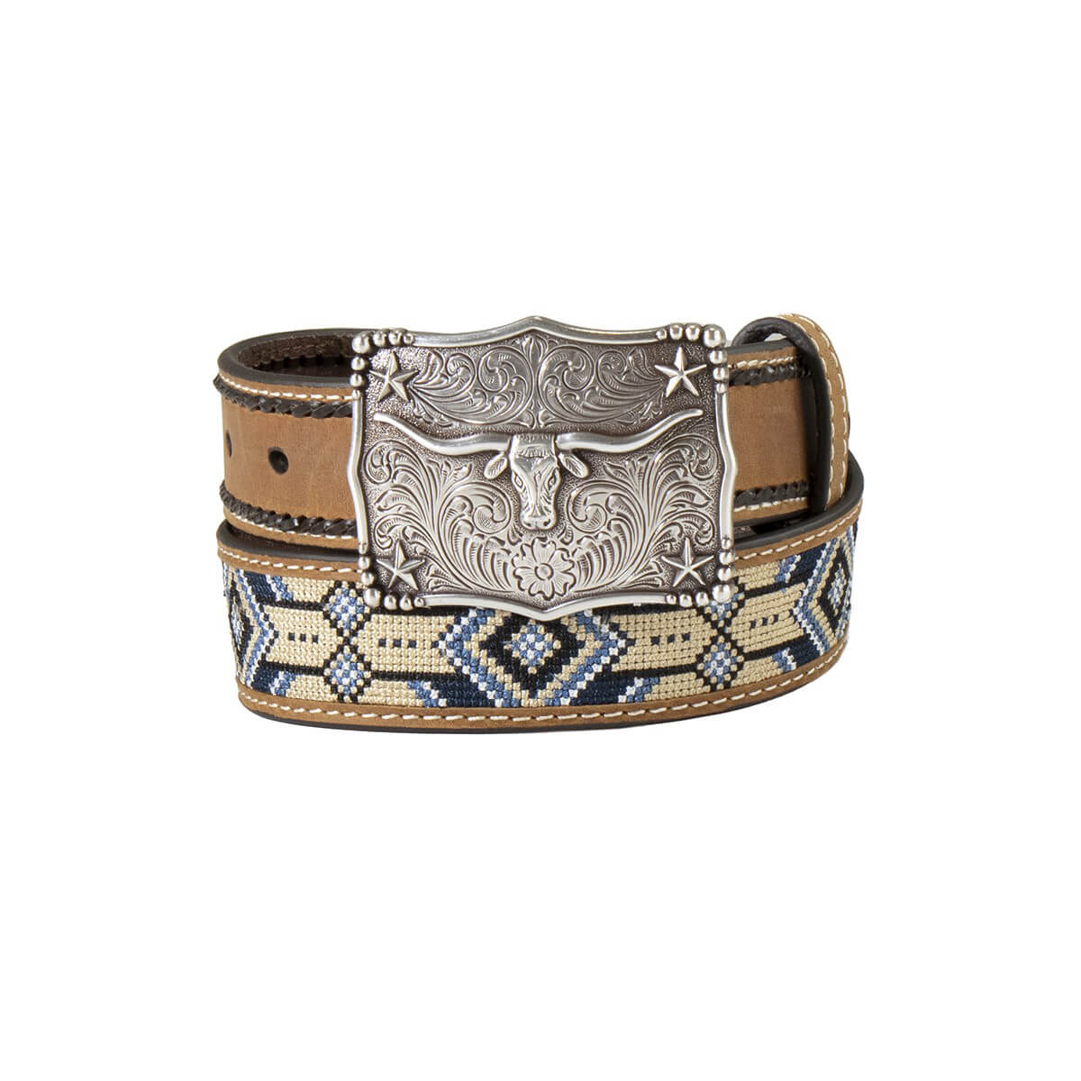 Nocona Boy's Southwestern Inlay Western Belt