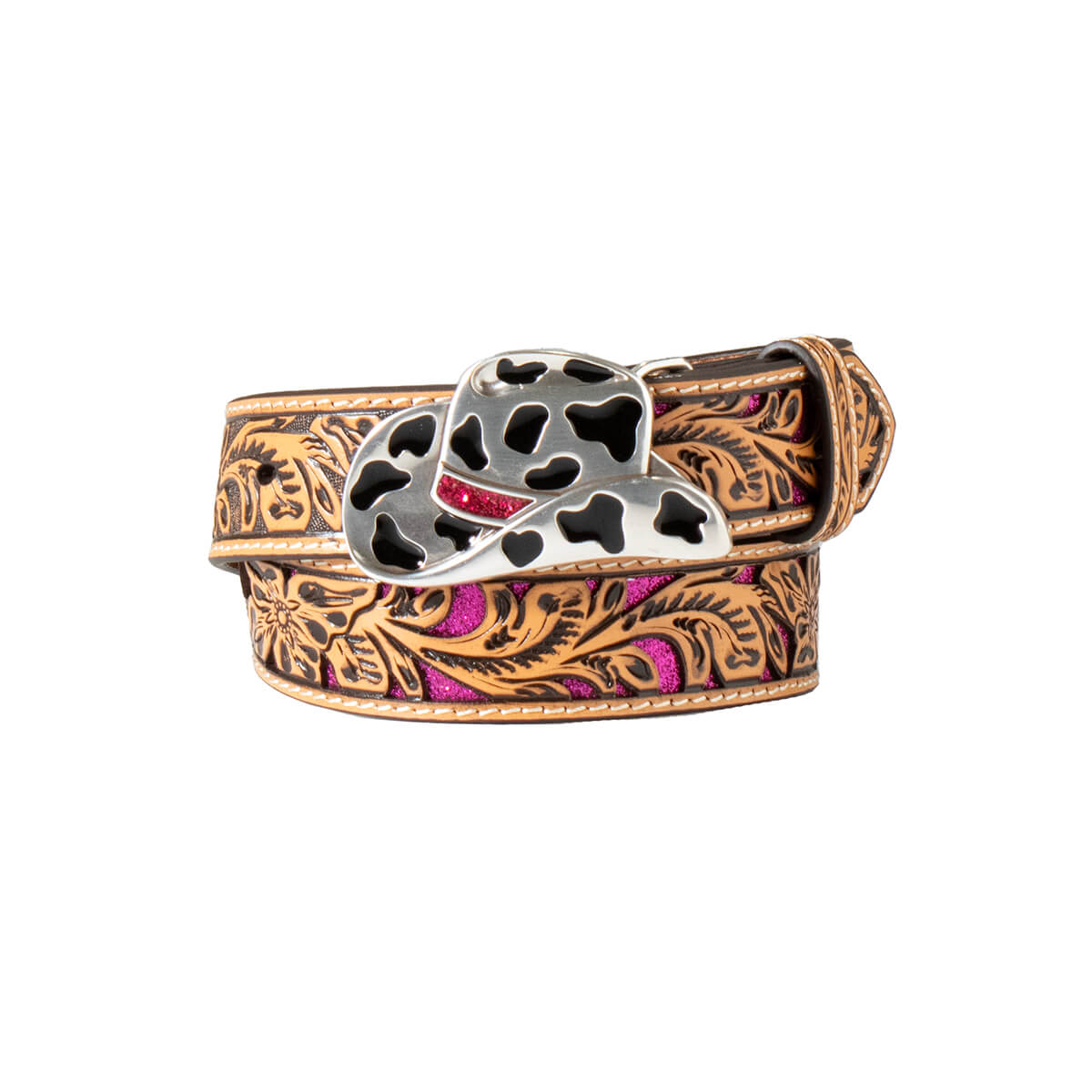 Angel Ranch Girl's Floral Glitter Western Belt