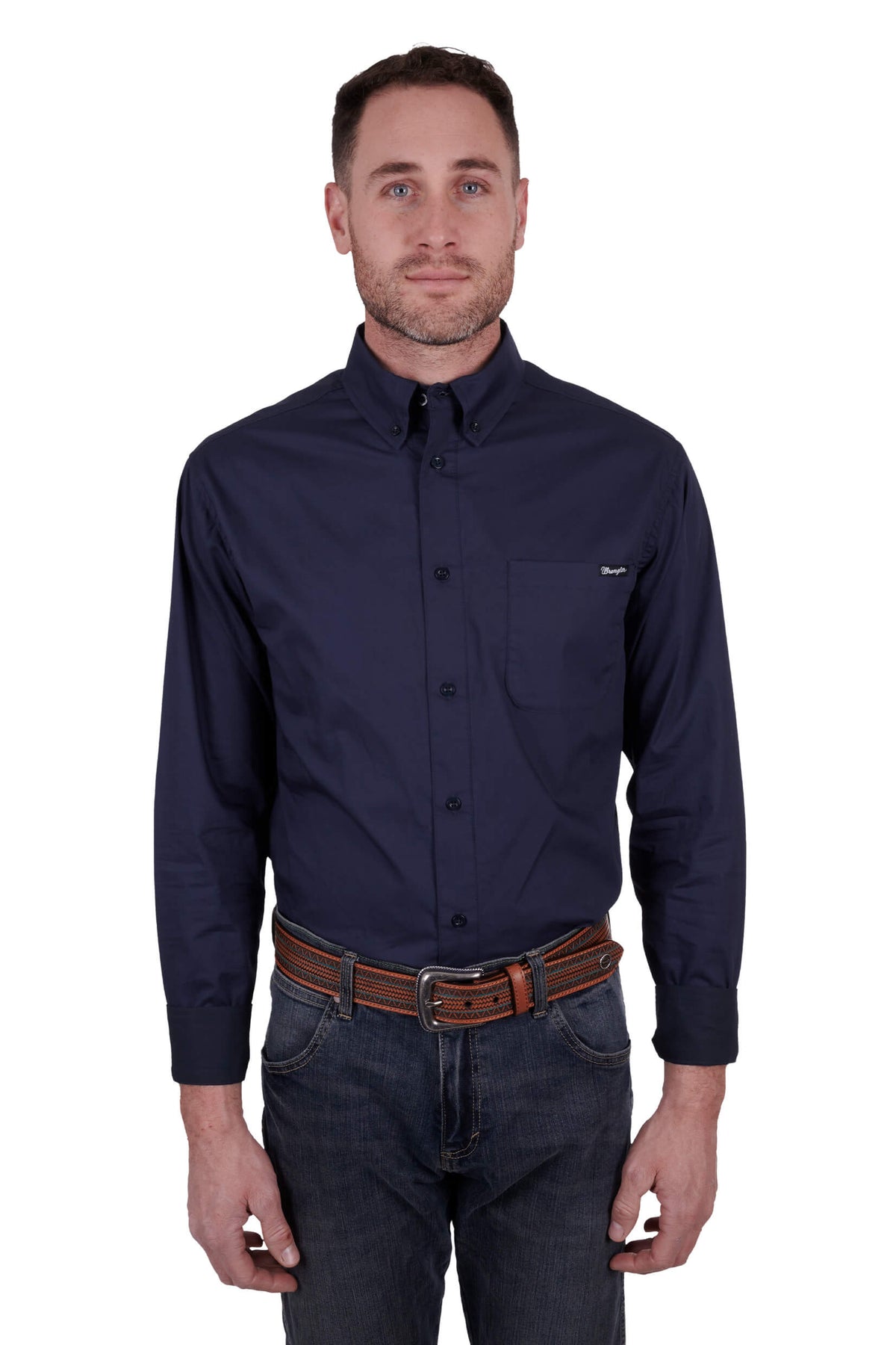 Wrangler Men&#39;s Niko Logo L/S Western Shirt