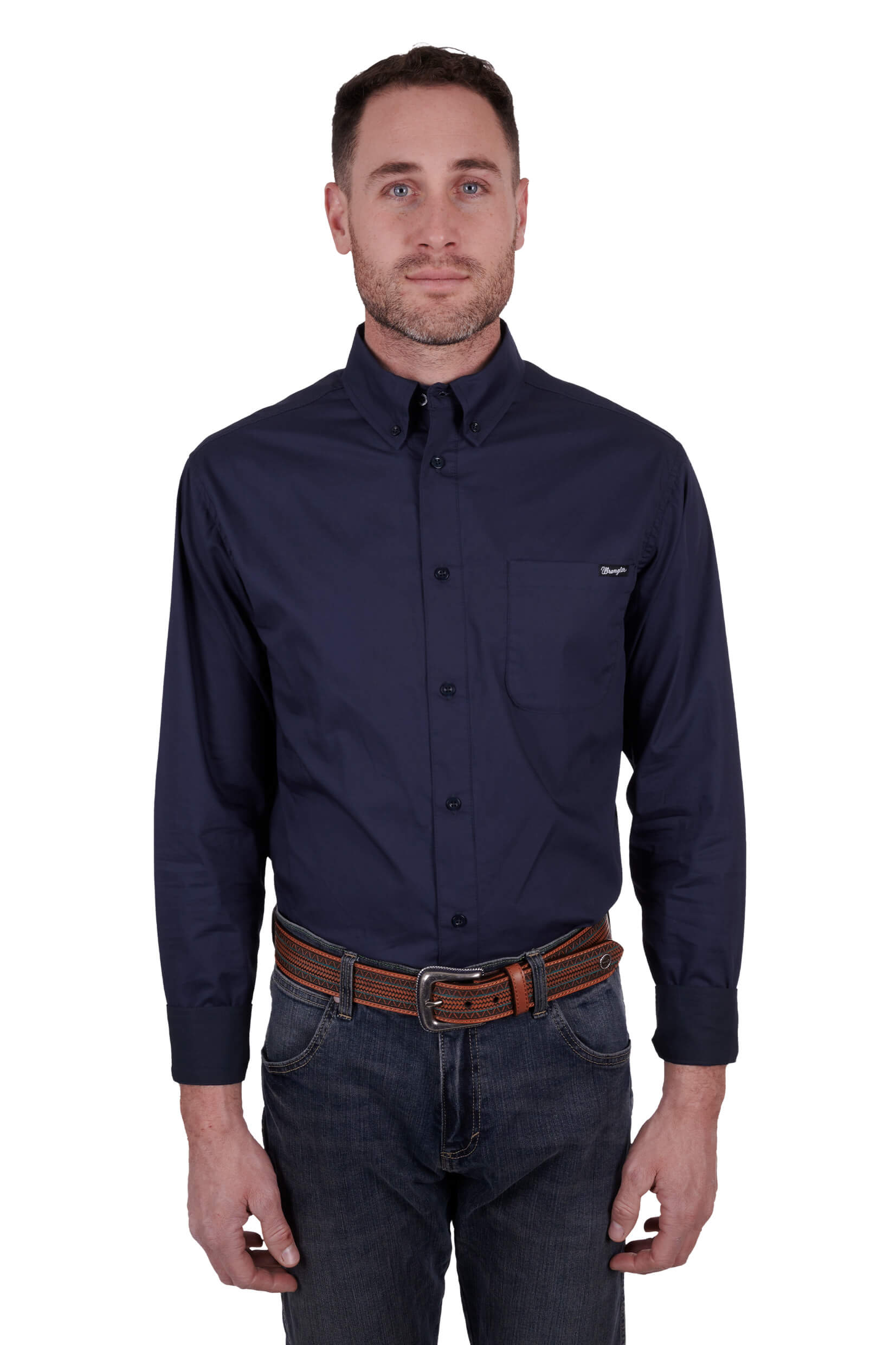 Wrangler Men's Niko Logo L/S Western Shirt