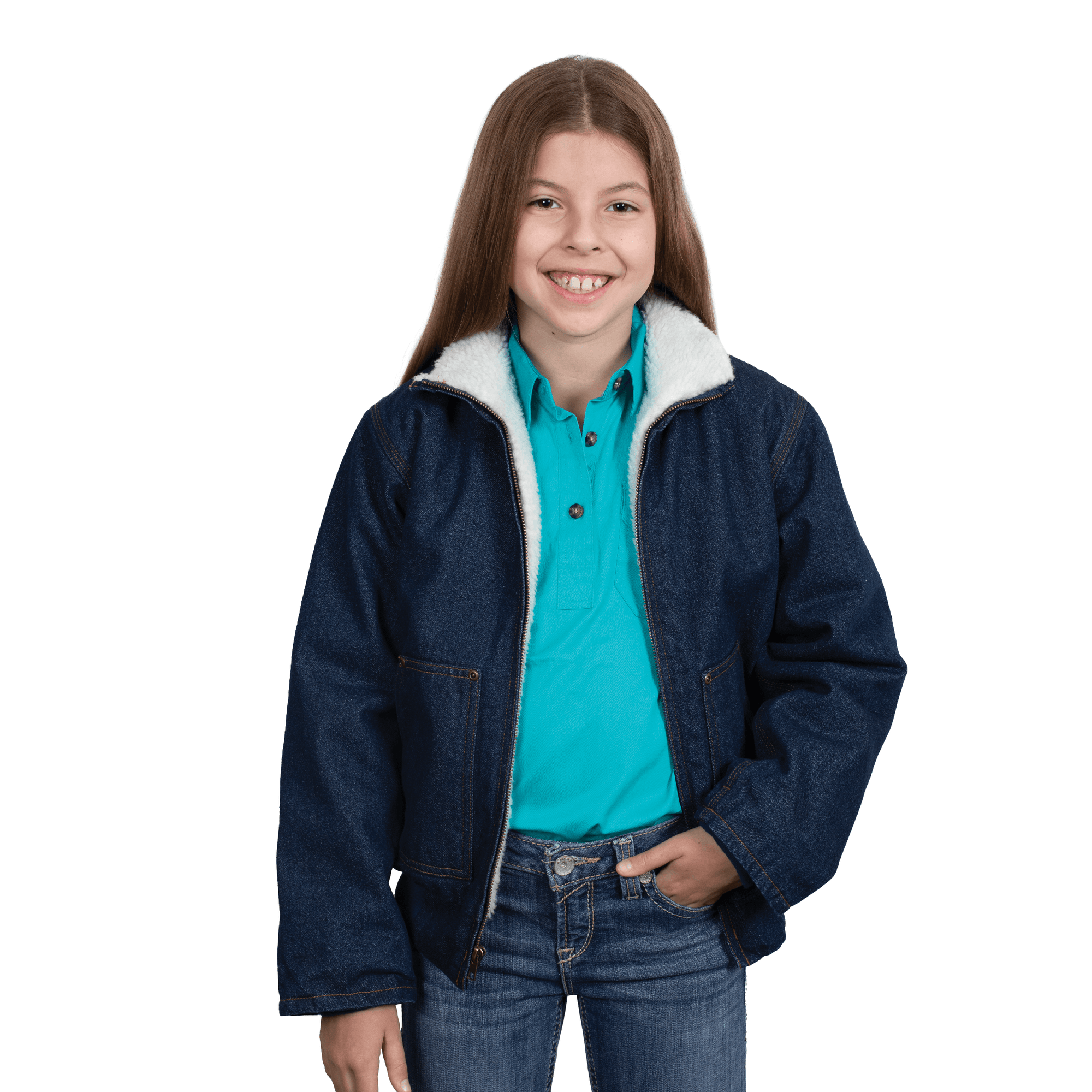 Just Country Jnr Diamantina Sherpa Denim Jacket