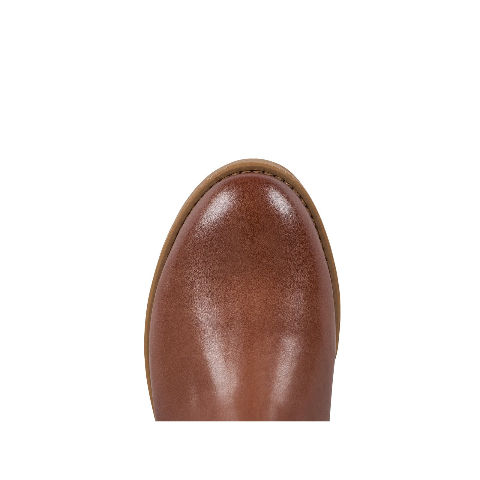 Brown leather shoe sole on a white background