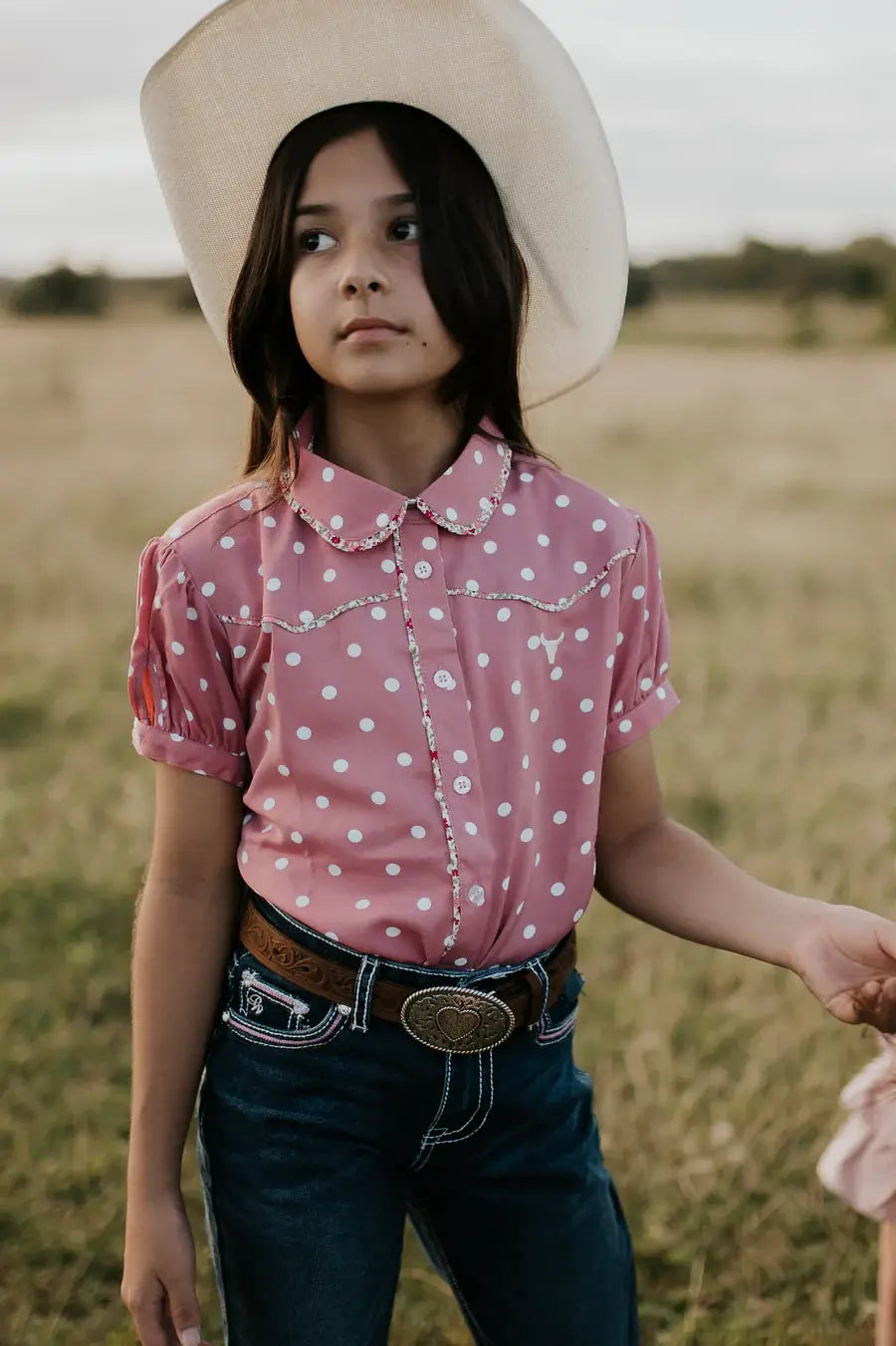 Little Windmill Co Girl's Spotty Vintage S/S Shirt