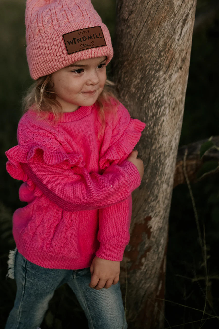 Little Windmill Co Girl's Brydie Cotton Knit Jumper