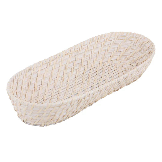 Whitehaven Woven Bread Basket. Woven bread basket on a white background