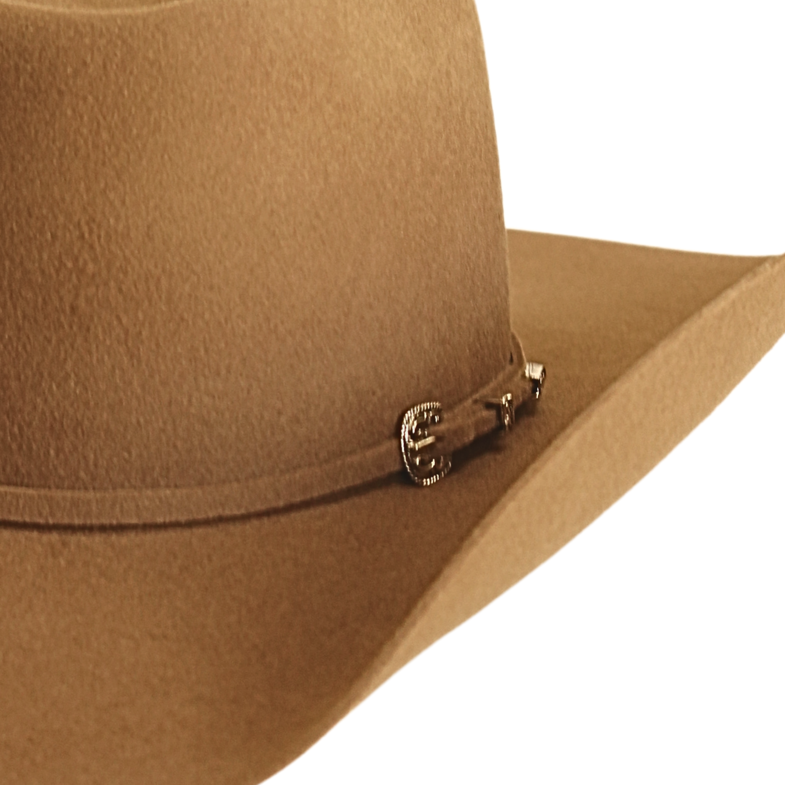Serratelli 6X 4 3/8" Brim Pecan Felt Cowboy Hat. A brown Serratelli cowboy hat with a 4 3/8 inch brim and a WJ crown.