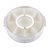 Pizzazz Round 9 Compartment Grazing Box w/ Carry Handles . Round white filter with a central circular design on a white background