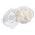 Pizzazz Round 9 Compartment Grazing Box w/ Carry Handles . Round plastic container with a clear lid on a white background