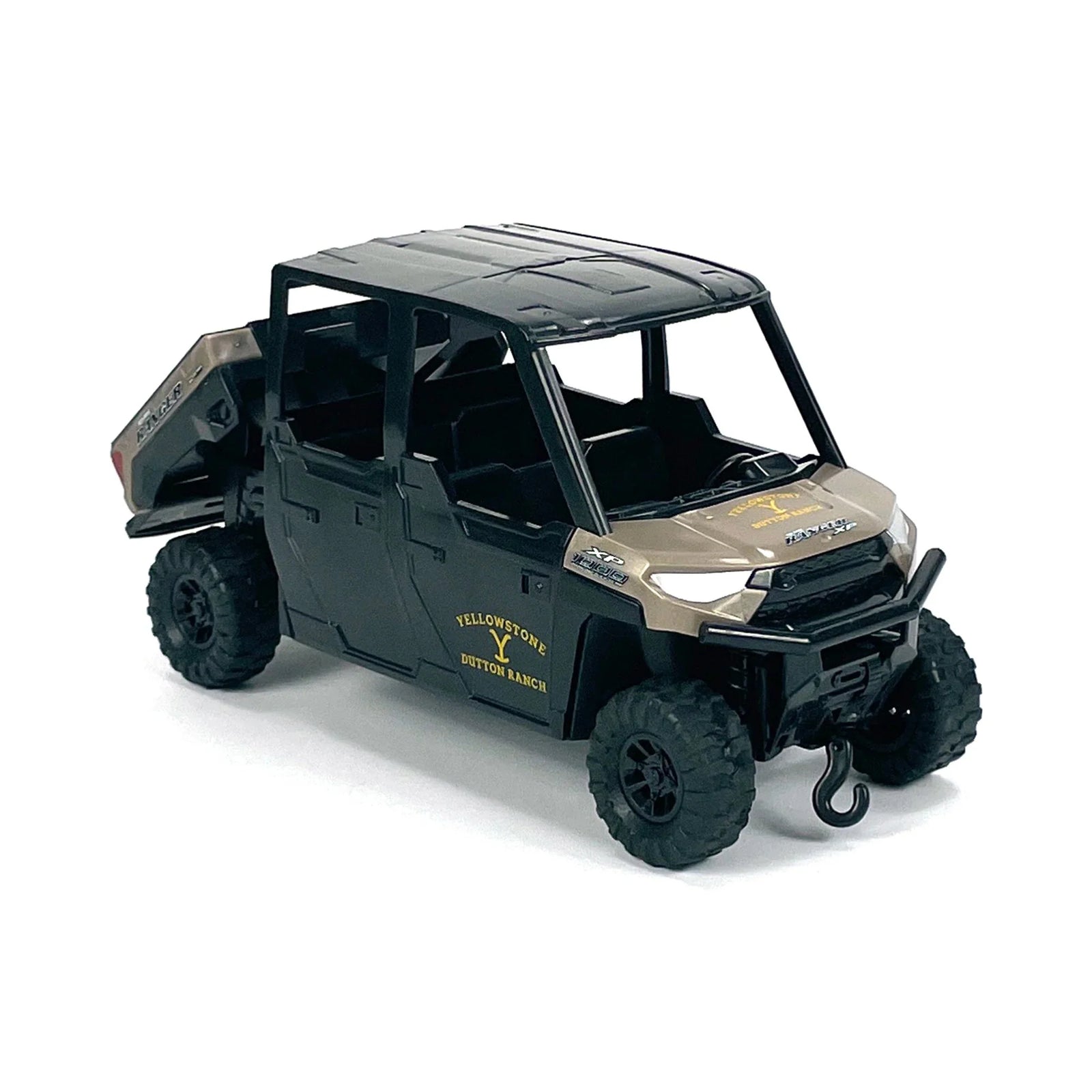 Model of a four-wheeled off-road vehicle on a white background