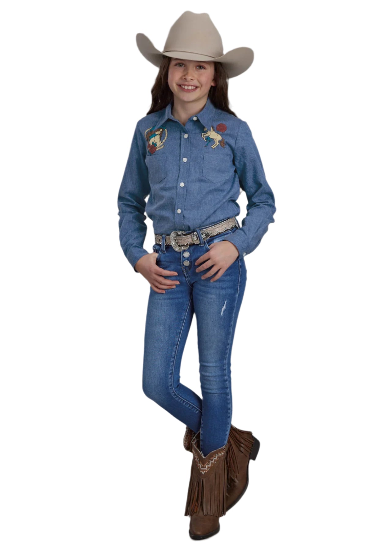 Roper Girl's Five Star Collection L/S Shirt