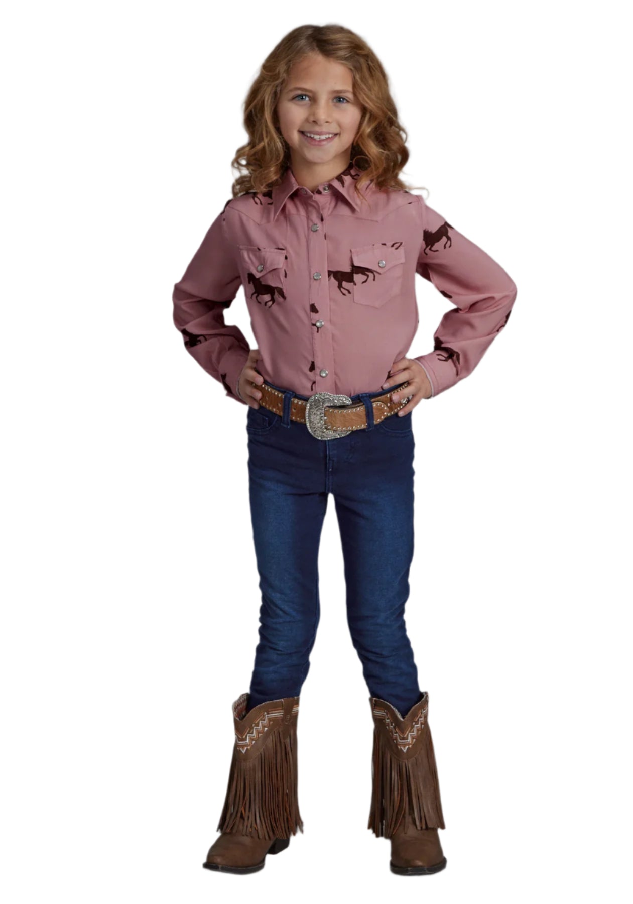 Roper Girl's Five Star Collection L/S Western Shirt
