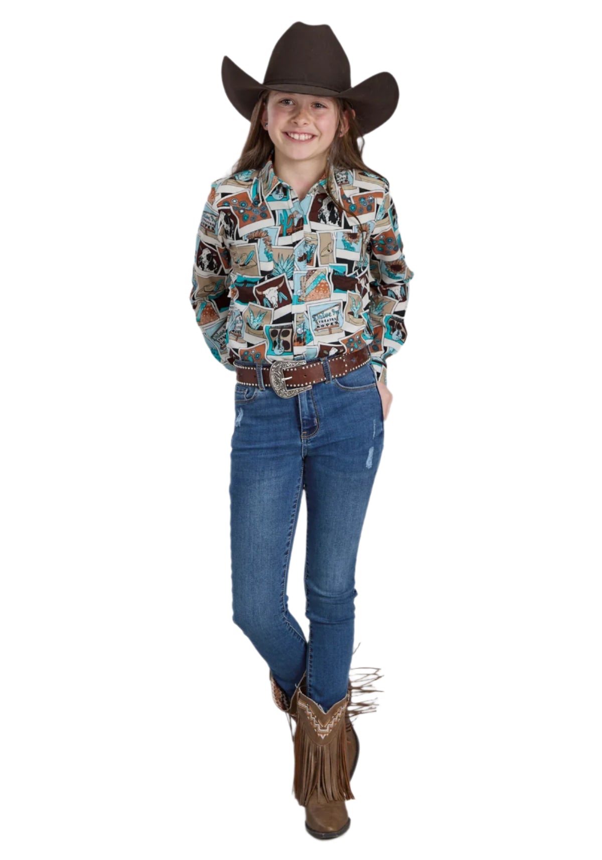 Roper Girl's Five Star Collection L/S Shirt