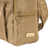 Sachi Crossbody Insulated Bottle Bag. Beige backpack with gold zipper and 'SACHI' branding on a white background