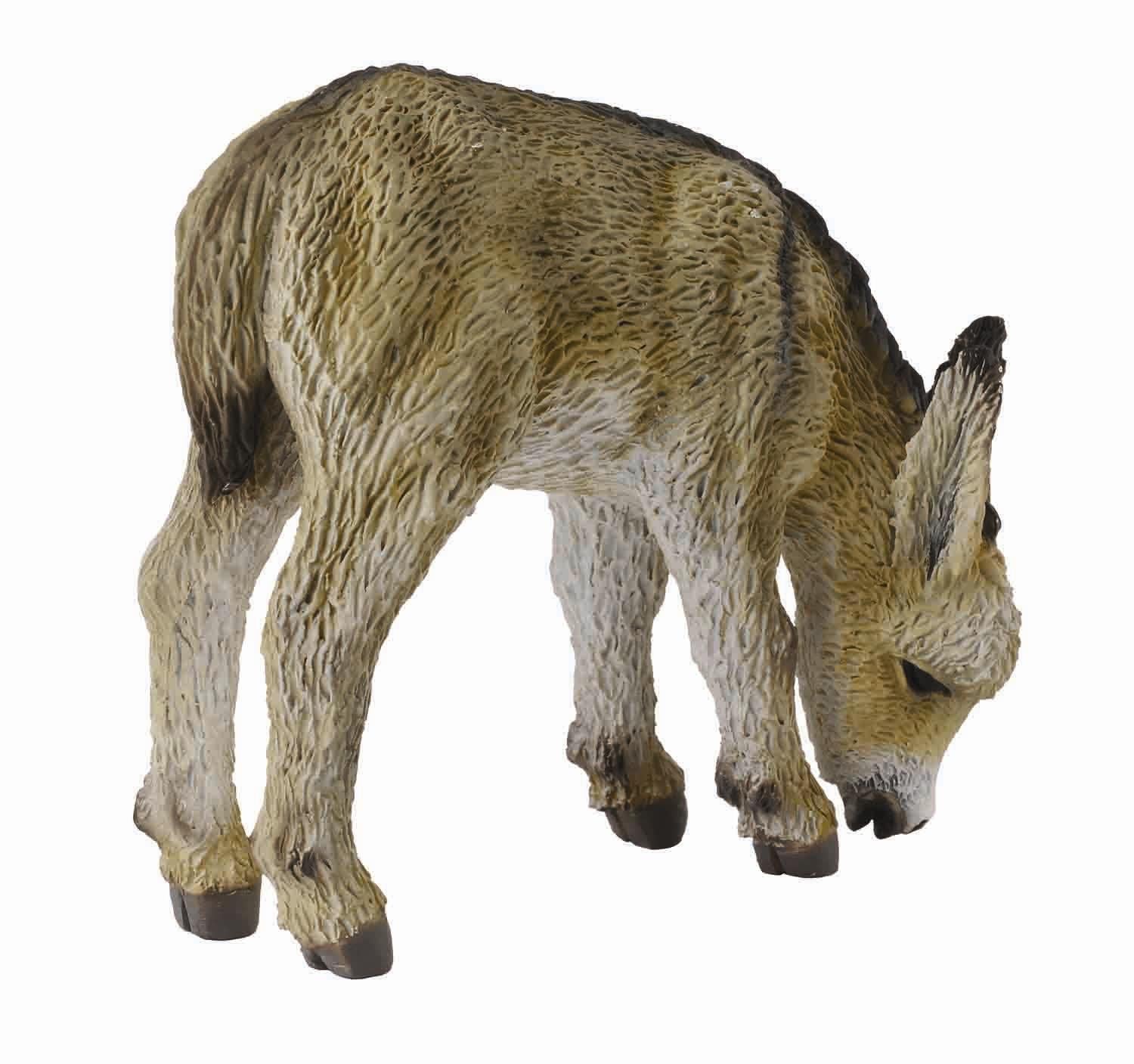 Donkey figurine on a white background
