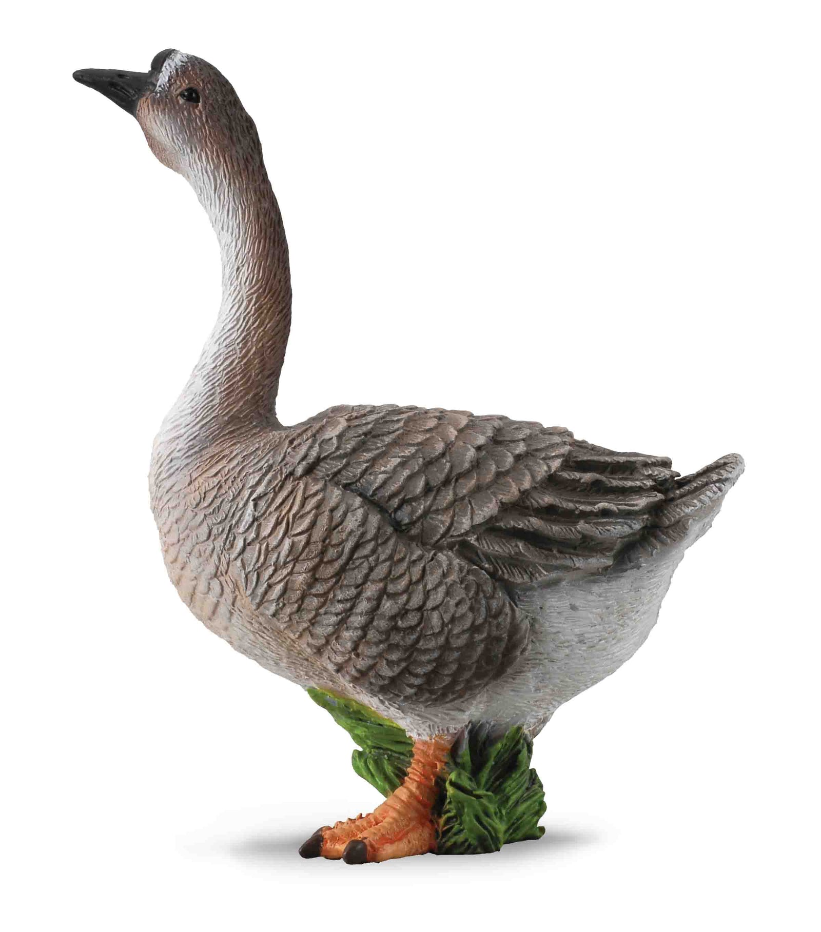 Model of a goose on a white background
