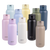 Oasis Ceramic Lined Stainless Steel Moda Drink Bottle- 1L. Set of Oasis brand water bottles in various colors on a white background