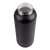 Oasis Ceramic Lined Stainless Steel Moda Drink Bottle- 1L. Black insulated bottle with silver lid on a white background