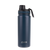 Oasis Challenger Stainless Steel Sports Bottle - 550ml. Navy blue water bottle with black lid on a white background
