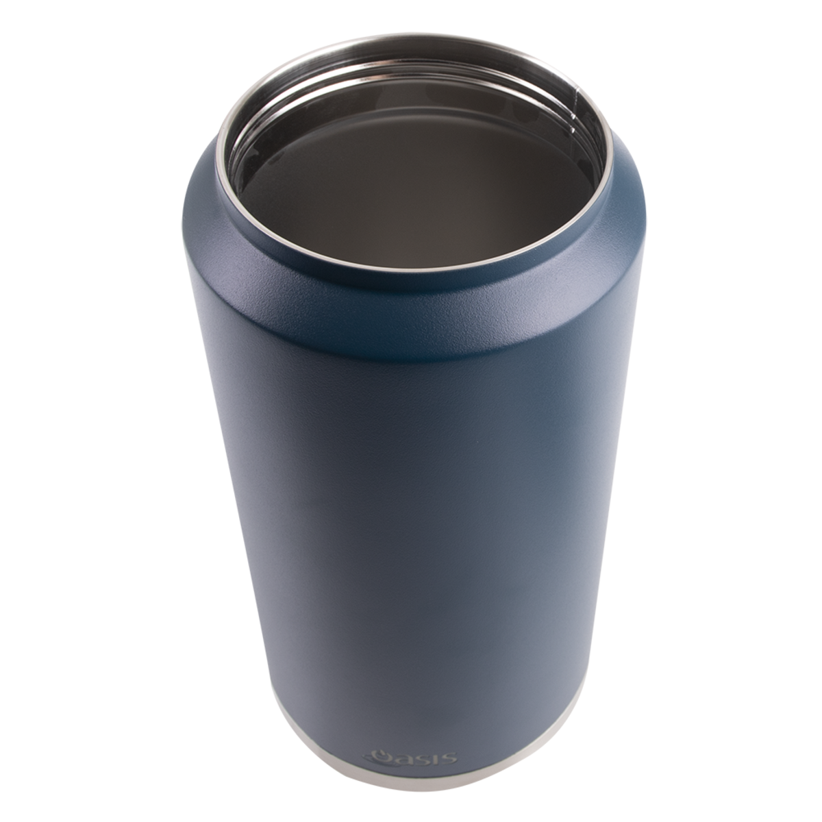 Oasis Stainless Steel Double Wall Insulated Jug w/ Carry Handle 3.8L. Blue insulated tumbler on a white background