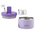 Oasis Stainless Steel Double Wall Insulated Food Flask -300mL. Purple insulated container with flip-up lid and 'Oasis' branding on a white background