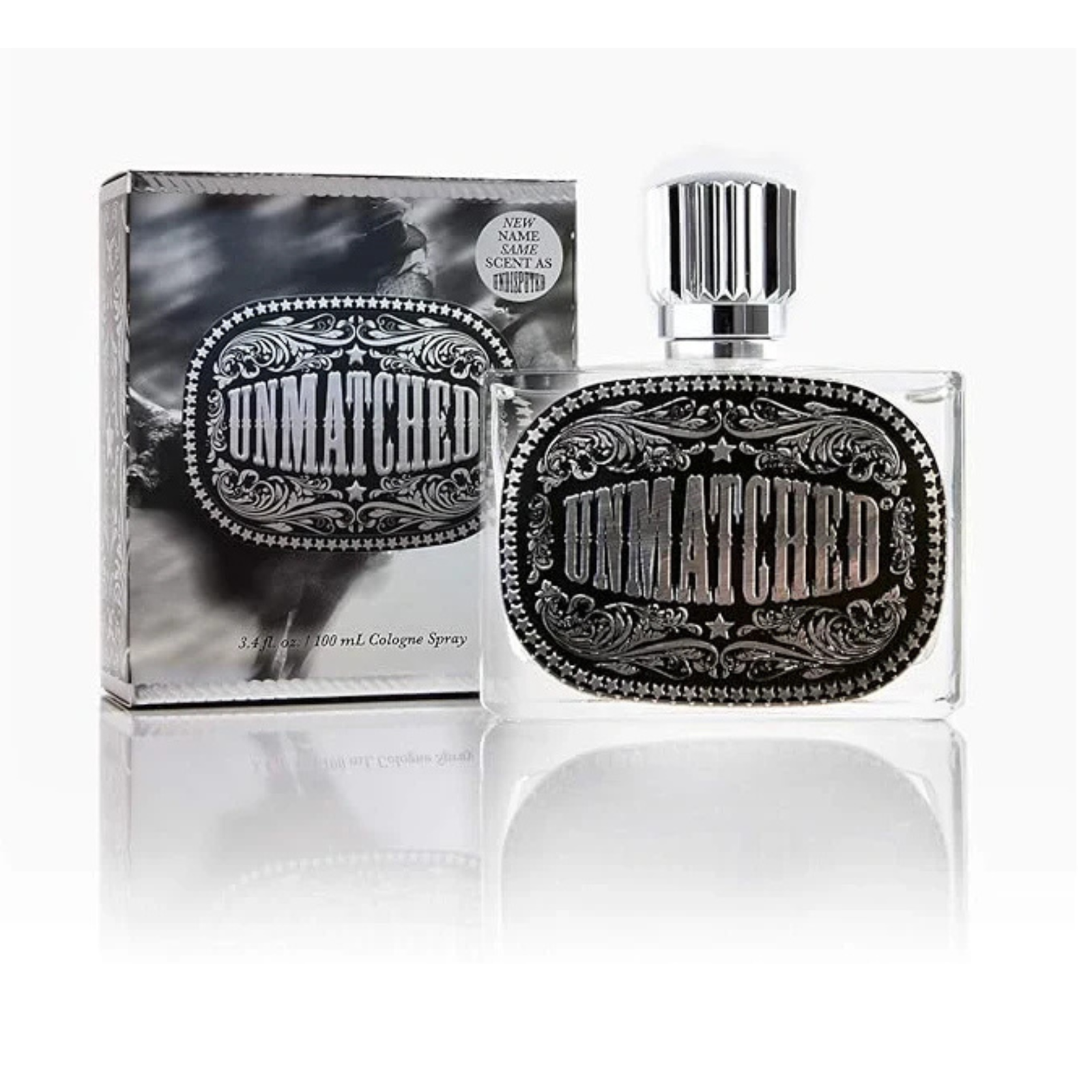 Tru Western Men's Unmatched Eau De Cologne. Unmatched cologne bottle and packaging on a white background