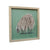 Long-Haired Sheep Hand-Made Framed Canvas Wall Art. Framed artwork of a sheep on a green background