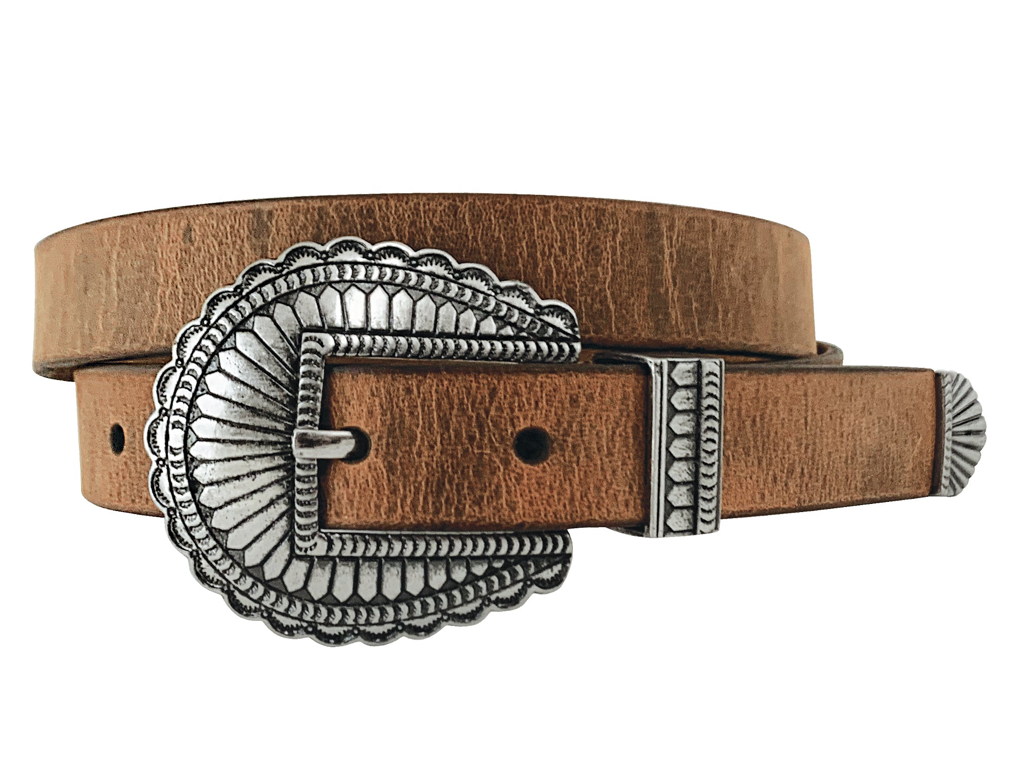 Roper Women's Distressed Brown Leather Western Belt