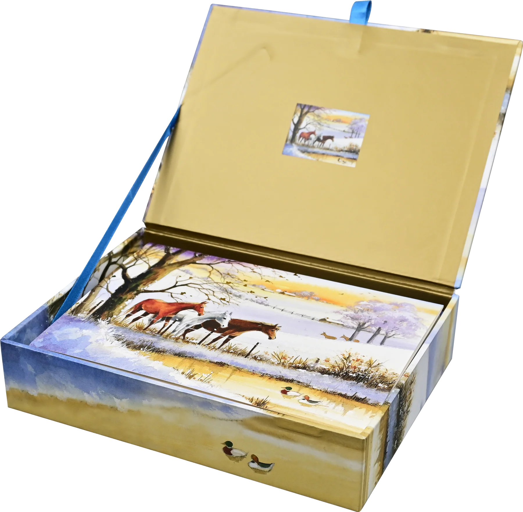 Horses in Winter Deluxe Boxed Holiday Cards