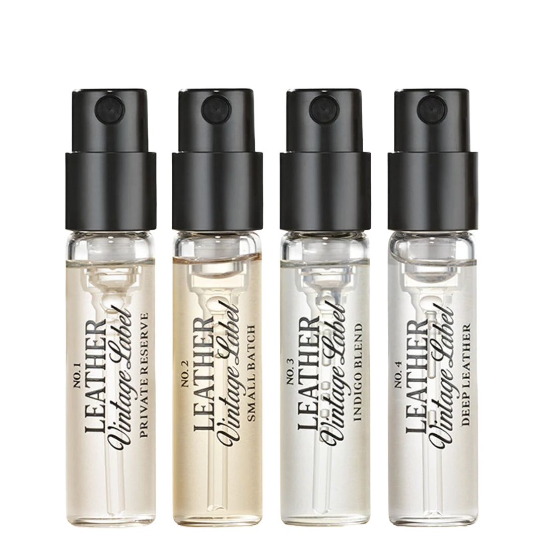 Tru Western leather vintage label discovery set packaging on a white background