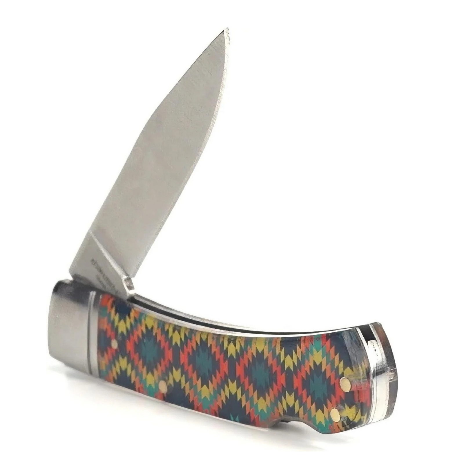 Ariat 3" Smooth Rainbow Geo Print Pocket Knife Ariat