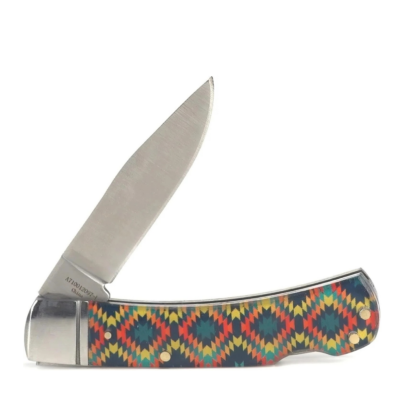 Ariat 3" Smooth Rainbow Geo Print Pocket Knife Ariat