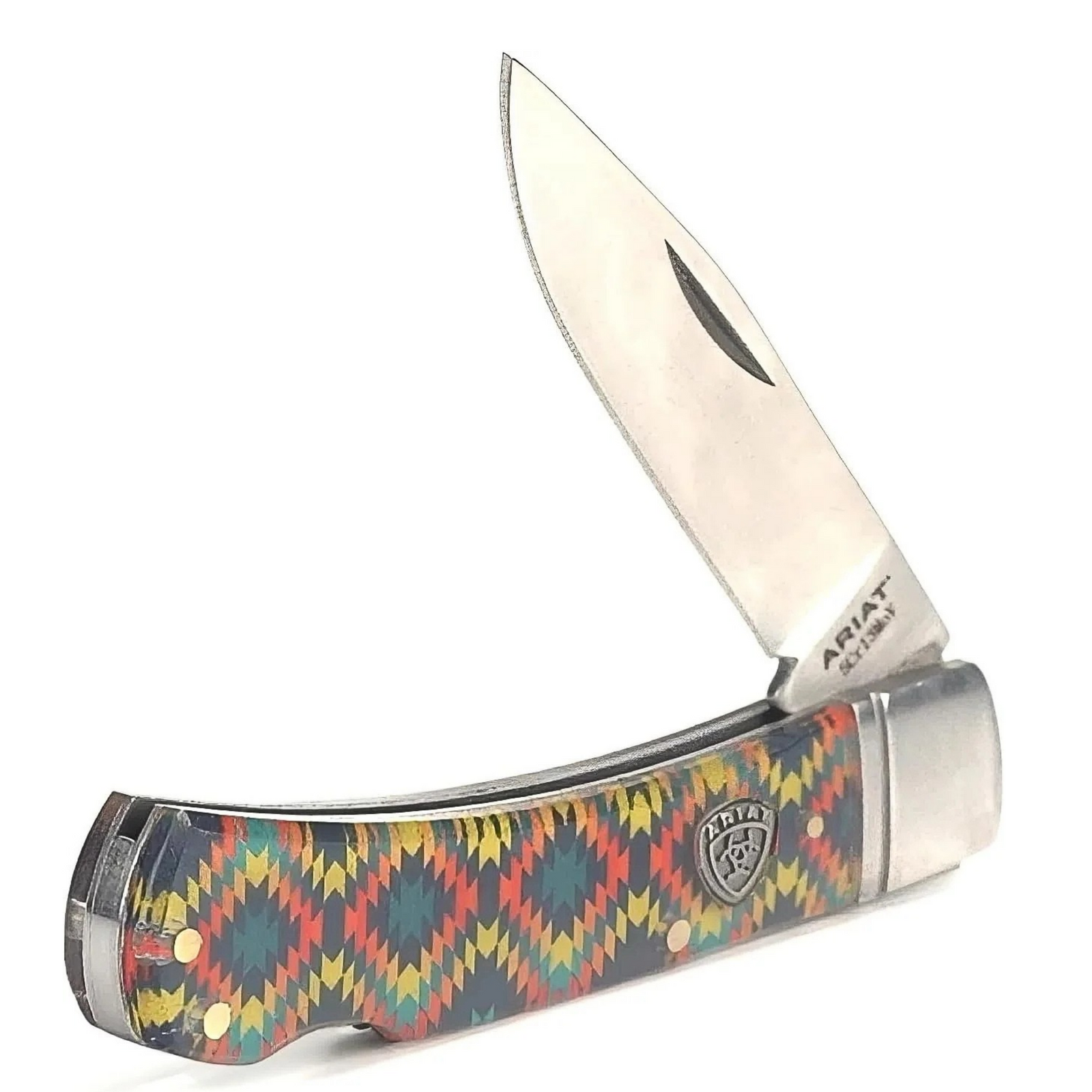 Ariat 3" Smooth Rainbow Geo Print Pocket Knife Ariat