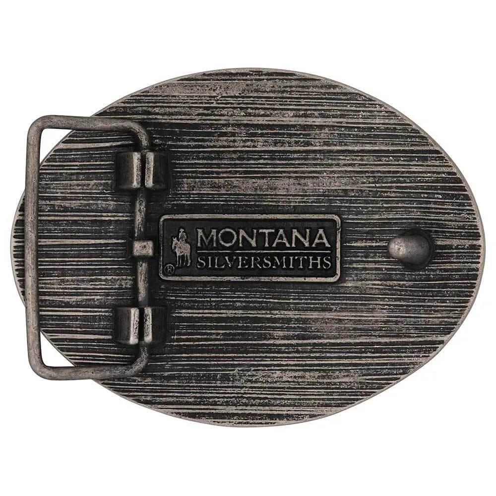 Montana Silversmith Two-Toned Longhorn Attitude Buckle