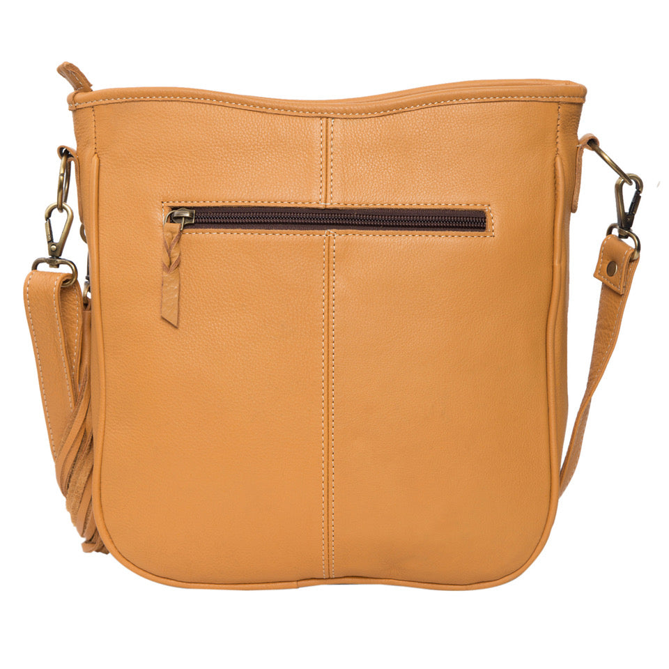 The Design Edge Women's Santiago Tooled & Hide Handbag