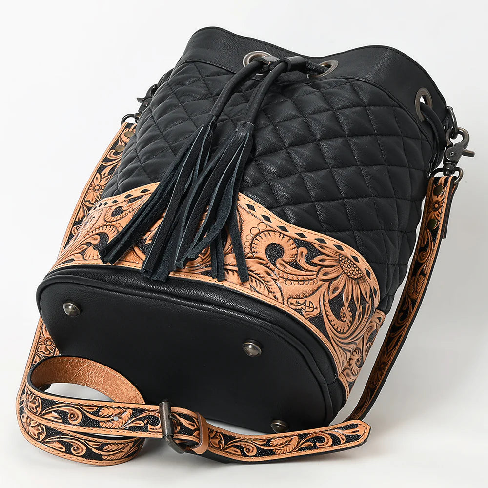 American Darling Women's Quilted Bucket  Bag