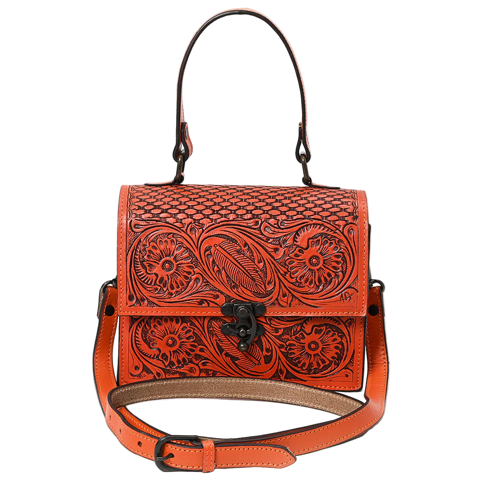American Darling Tooled Floral Western Satchel