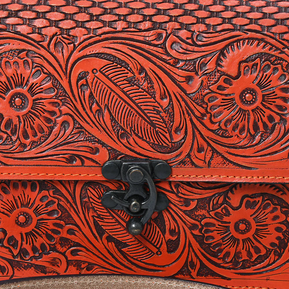 American Darling Tooled Floral Western Satchel