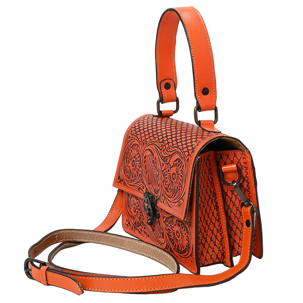 American Darling Tooled Floral Western Satchel