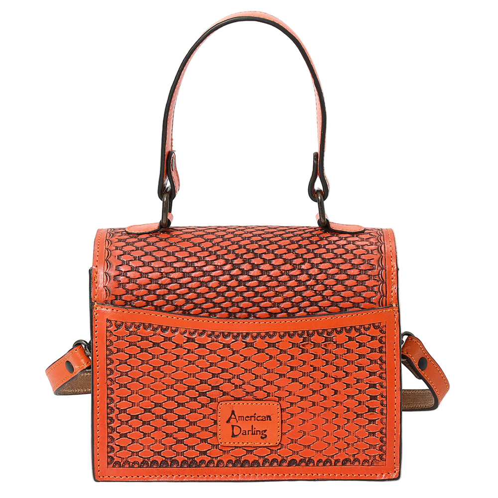 American Darling Tooled Floral Western Satchel
