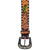 American Darling Decorative leather western belt with floral patterns and a silver buckle on a white background