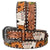 American Darling Decorative western belt with playing card design and floral patterns on a white background