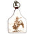 American Darling Keychain with a printed design of a person on bull on a white background
