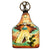 American Darling Leather keychain with a painted design of a teepee and cactus on a white background