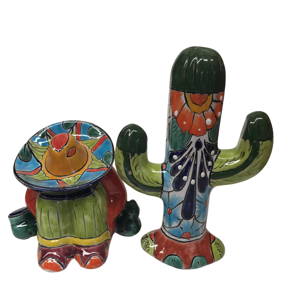 Rustico Mexicano Talavera Pancho &amp; Cactus Set Rustico Mexicano