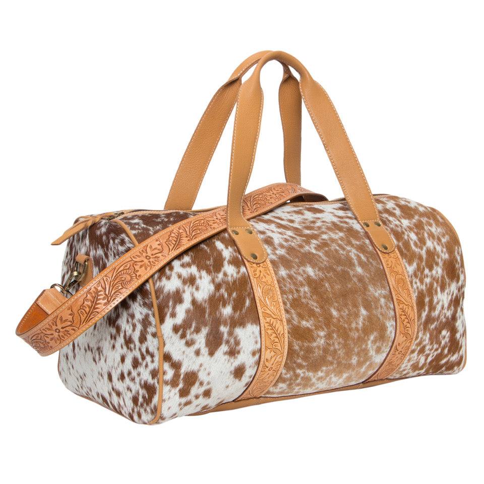 Columbia Tooling Leather Cowhide Travel Bag