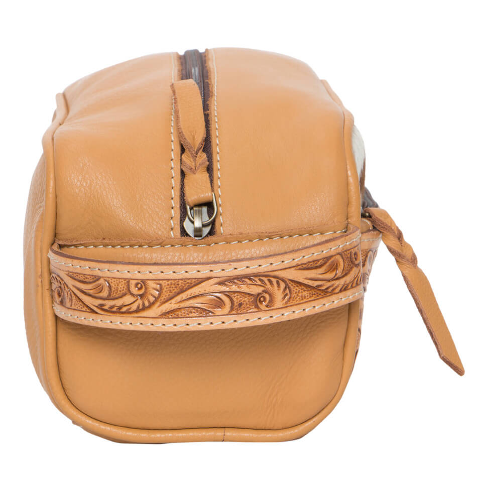 Women's Tooling Cowhide Toiletries Bag
