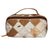 Women's Cowhide Patchwork Cosmetic Bag